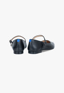 Slippers Mary Janes Pointus - Cuir - Noir - Femme