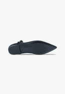 Slippers Mary Janes Pointus - Cuir - Noir - Femme