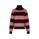 Pull - Rayures Noir/Rose - Femme
