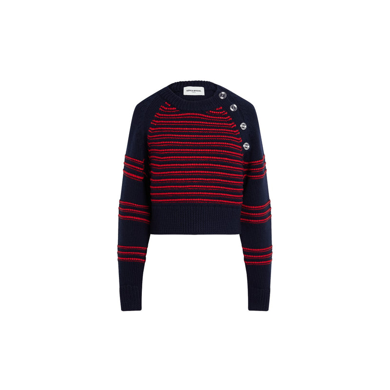 Pull - Raye Bleu/Rouge - Femme