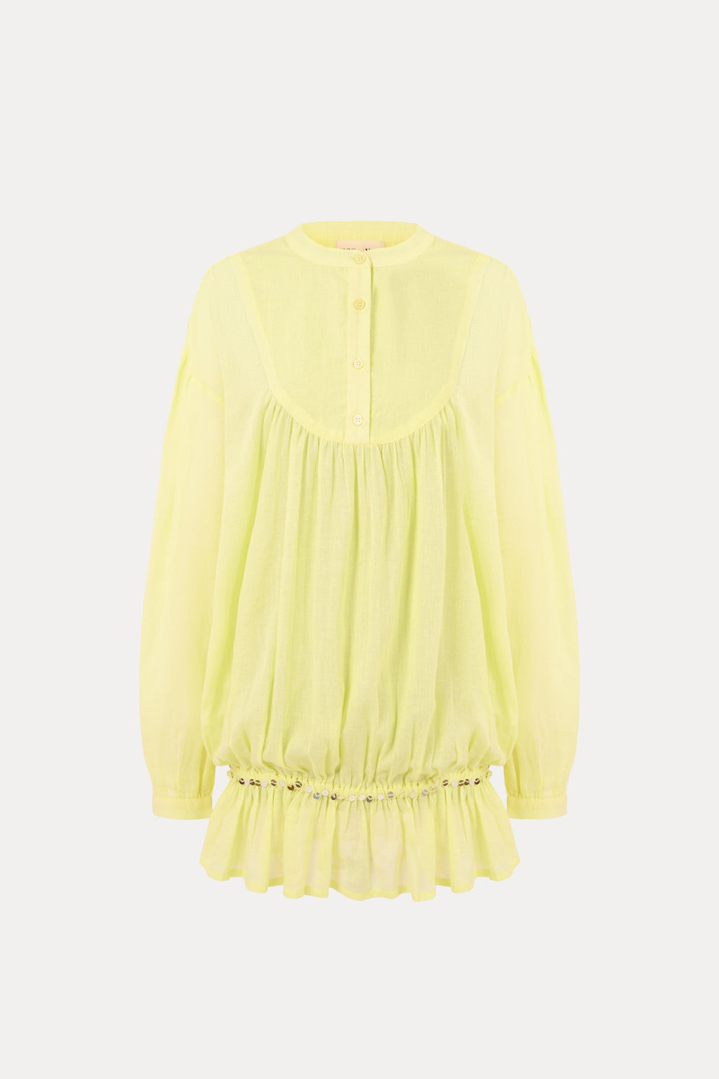 Mini Robe/Chemise Puff Yellow