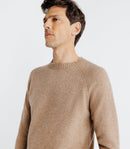 Pull manches longues col rond beige - IZAC