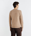 Pull manches longues col rond beige - IZAC