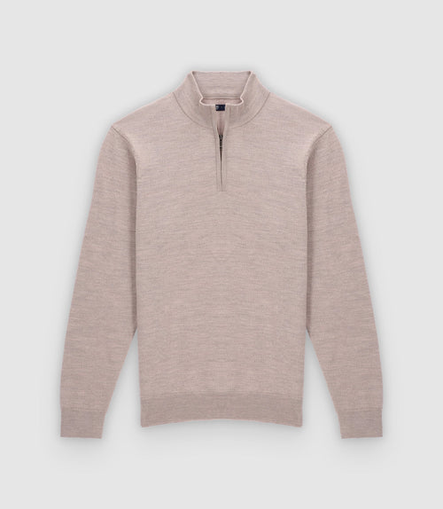 Pull Col Montant Taupe