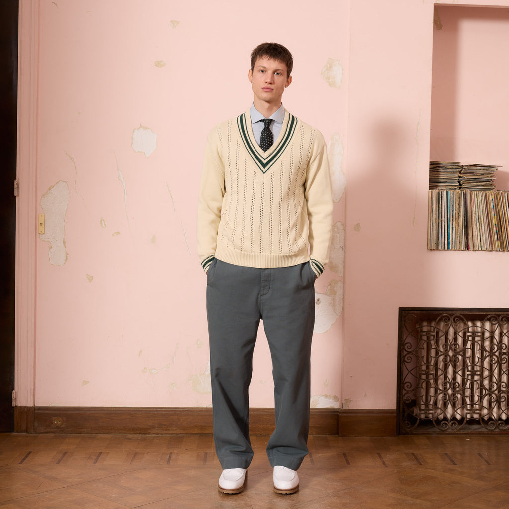 Pull Cricket En Coton Écru