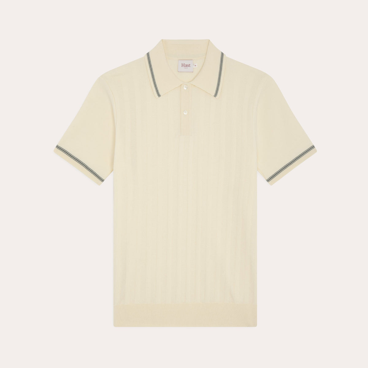 Polo En Maille Écru