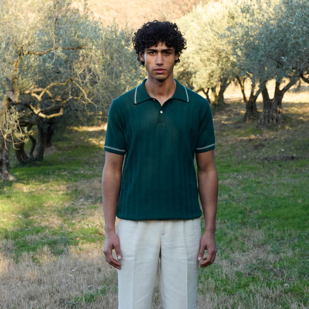 Polo En Maille Vert