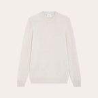 Pull En Laine Mérinos Beige Chiné