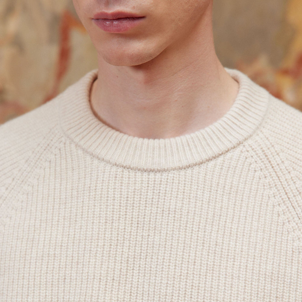 Pull En Laine Mérinos Beige