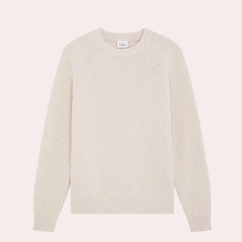 Pull En Laine Mérinos Beige