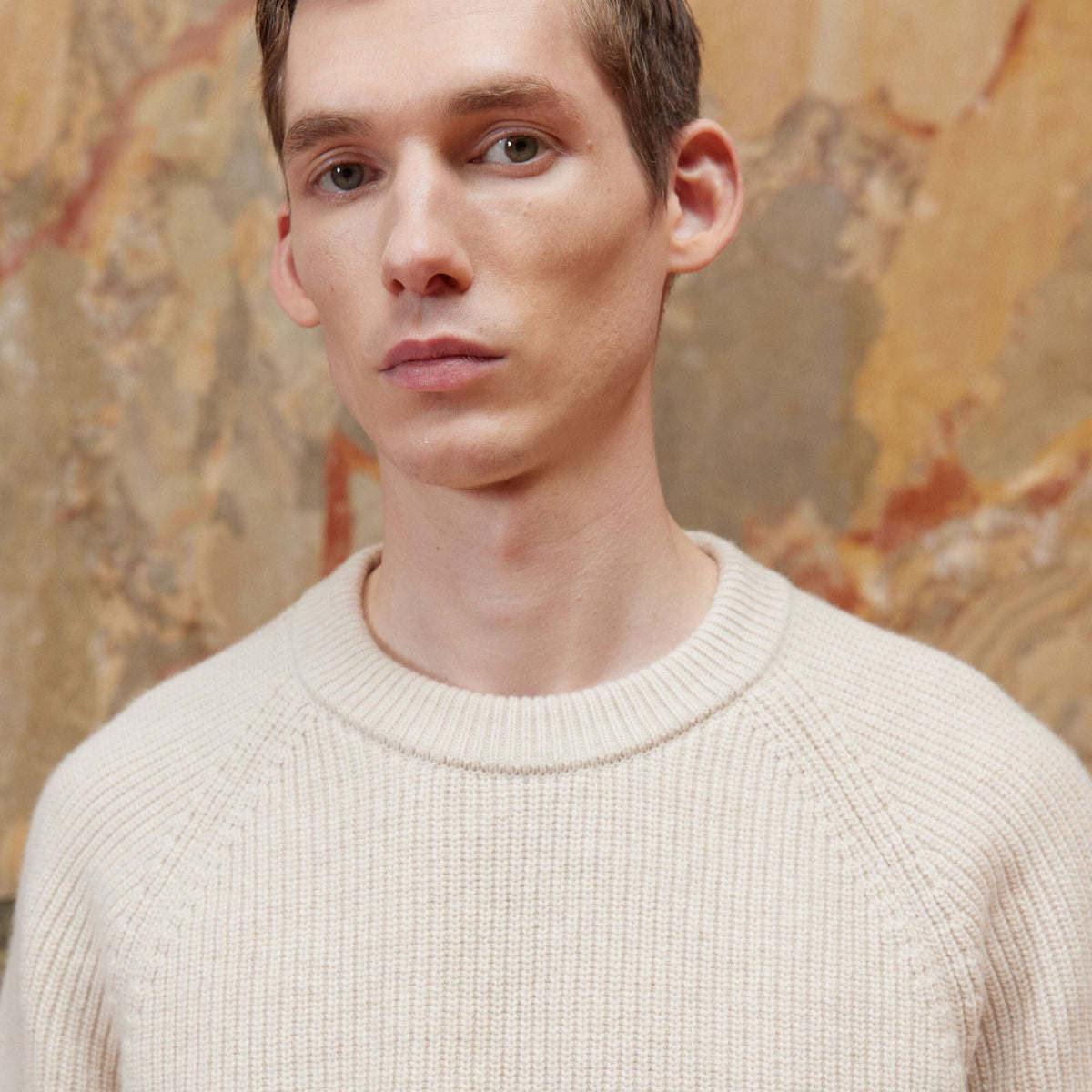 Pull En Laine Mérinos Beige