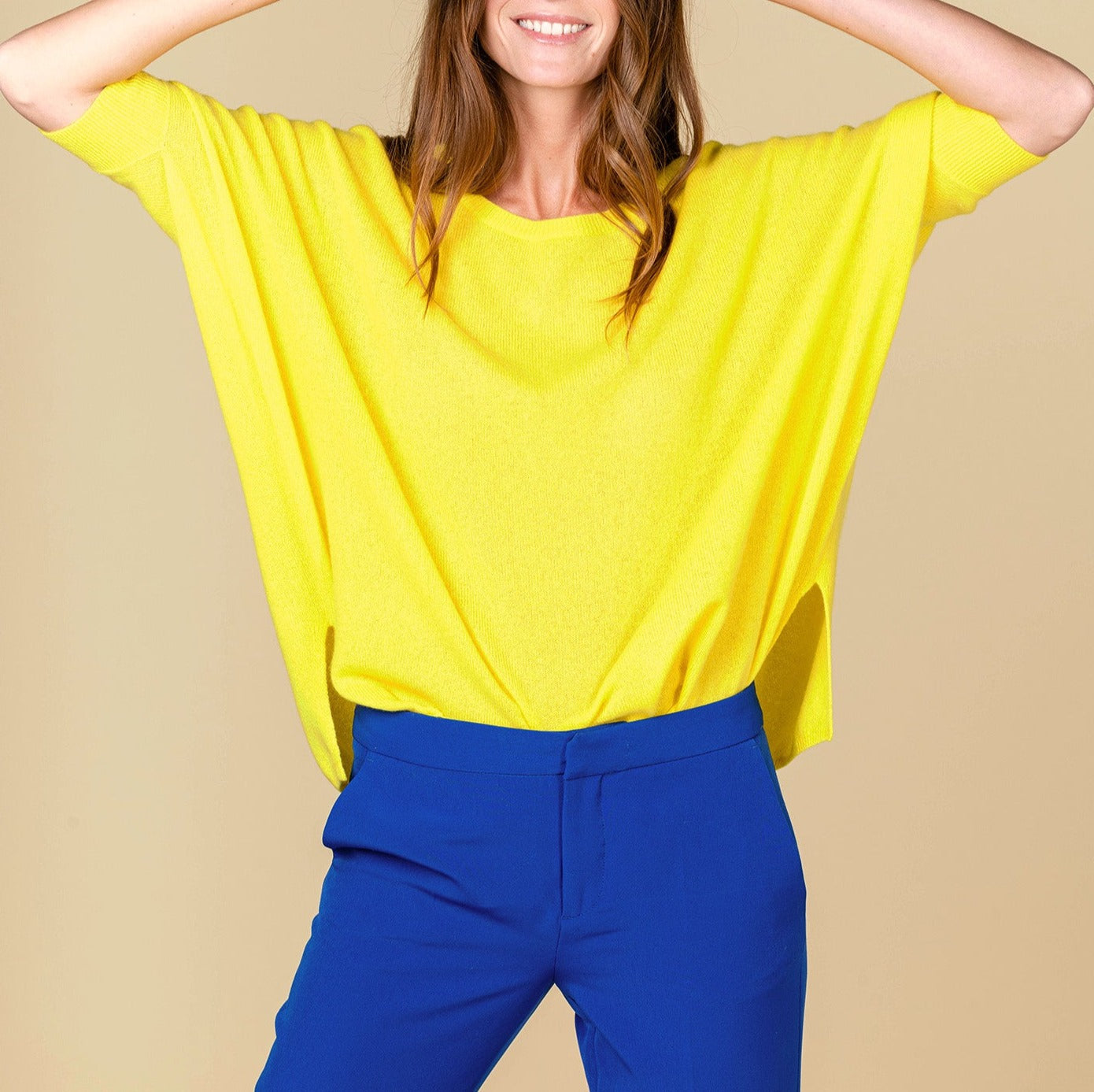 Poncho Cuello Redondo Mc - Olympe - Citron - Mujer