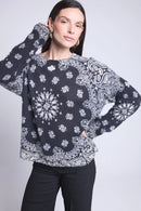 Pullover Bandana Apache - Noir Et Blanc - Femme
