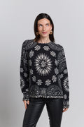 Presley Bandana Jumper - Black White - Women