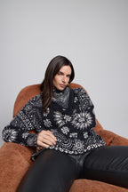 Presley Bandana Jumper - Black White - Women