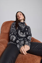 Presley Bandana Jumper - Black White - Women
