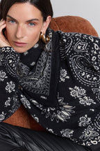 Presley Bandana Jumper - Black White - Women
