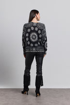 Presley Bandana Jumper - Black White - Women