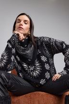 Presley Bandana Jumper - Black White - Women