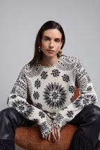 Jersey bandana Presley - Blanco negro - Mujer