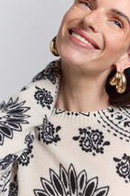 Jersey bandana Presley - Blanco negro - Mujer