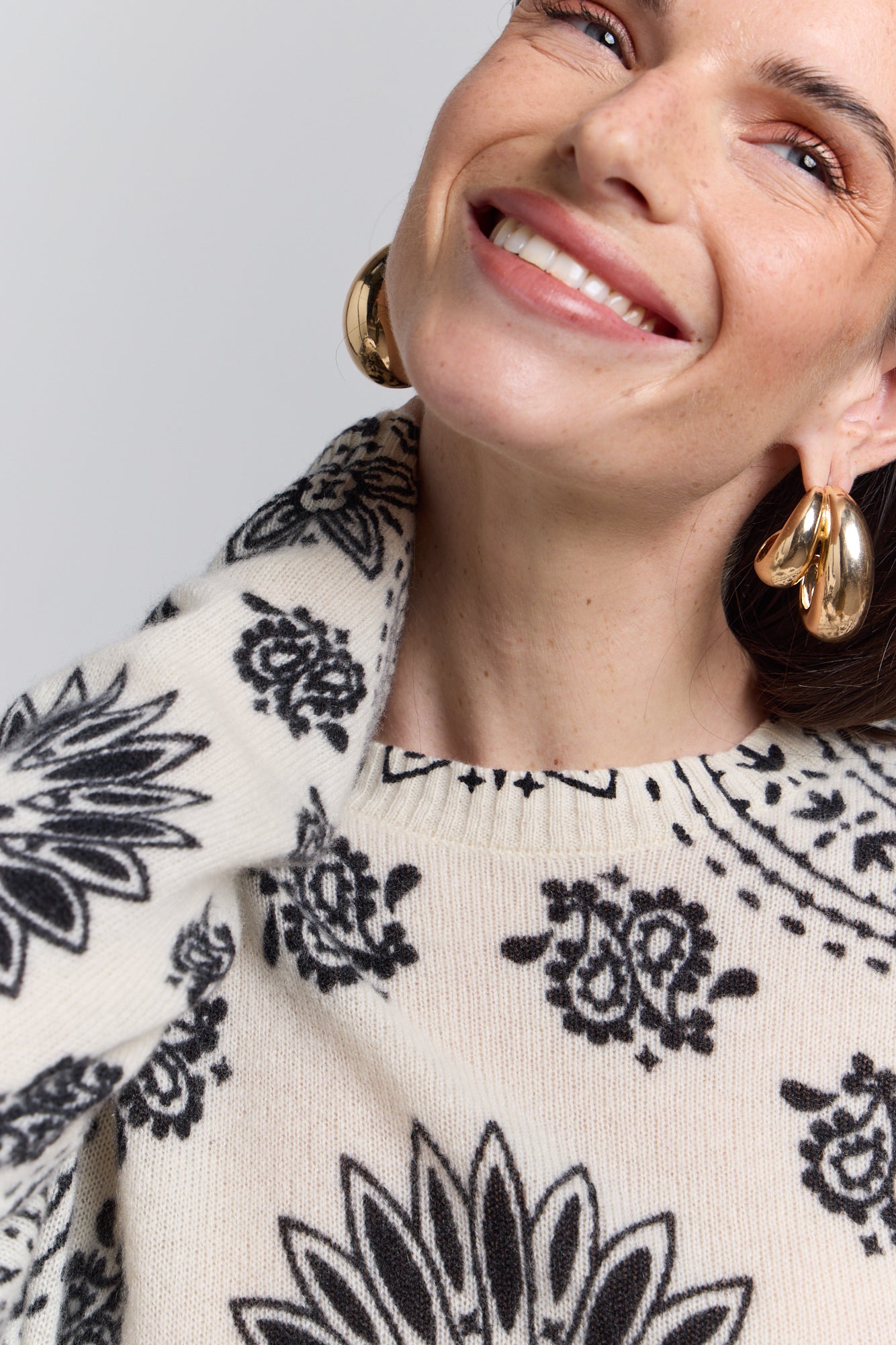 Jersey bandana Presley - Blanco negro - Mujer