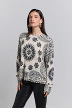 Jersey bandana Presley - Blanco negro - Mujer
