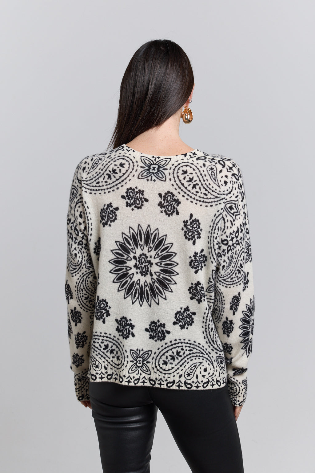 Jersey bandana Presley - Blanco negro - Mujer