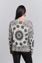 Jersey bandana Presley - Blanco negro - Mujer