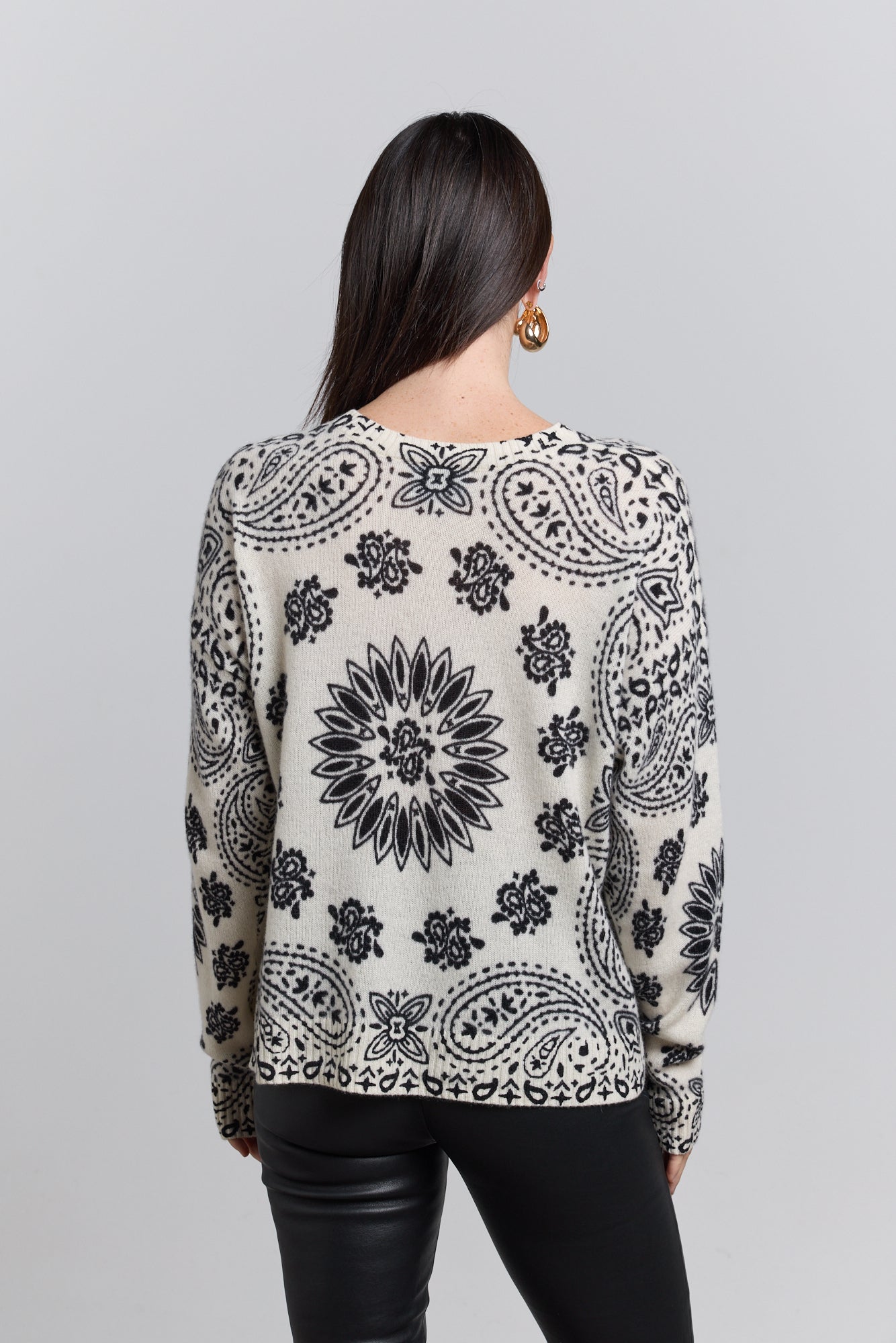 Jersey bandana Presley - Blanco negro - Mujer