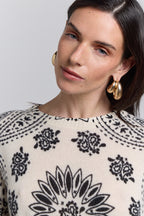 Jersey bandana Presley - Blanco negro - Mujer