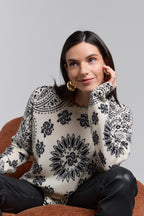 Jersey bandana Presley - Blanco negro - Mujer