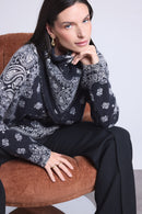 Pullover Bandana Apache - Noir Et Blanc - Femme