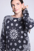 Pullover Bandana Apache - Noir Et Blanc - Femme