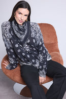 Pullover Bandana Apache - Noir Et Blanc - Femme