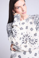 Pullover Bandana Apache - Blanc Et Noir - Femme