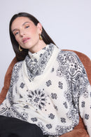 Pullover Bandana Apache - Blanc Et Noir - Femme