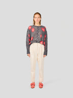 Ellis Jumper In Black Poppy Printed Knit