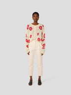 Pull Ellis En Maille Poppy Blanche