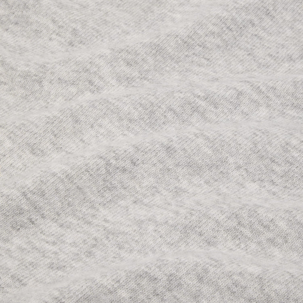 Pull À Col Polo En Laine Mérinos Gris Chiné