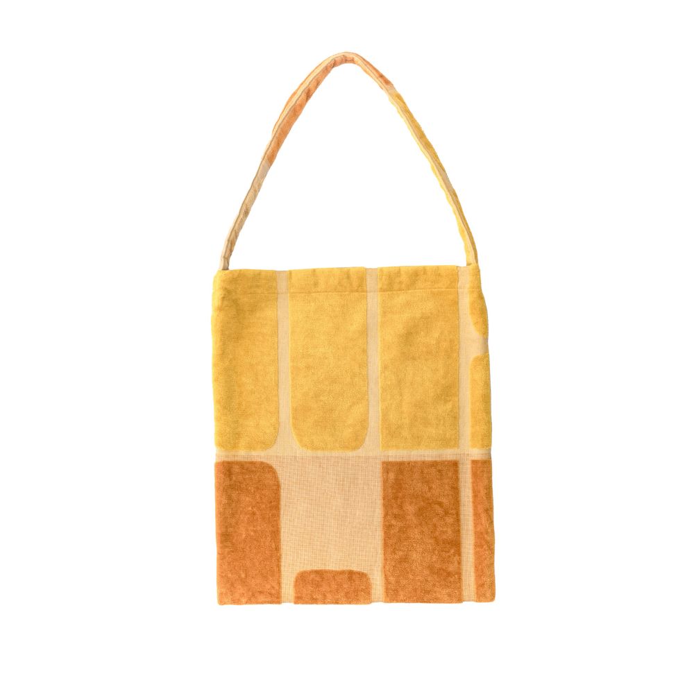 Bolso de mano de rizo - Amarillo