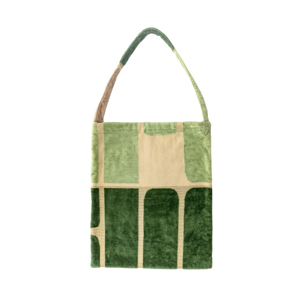 Bolso de mano de rizo - Verde