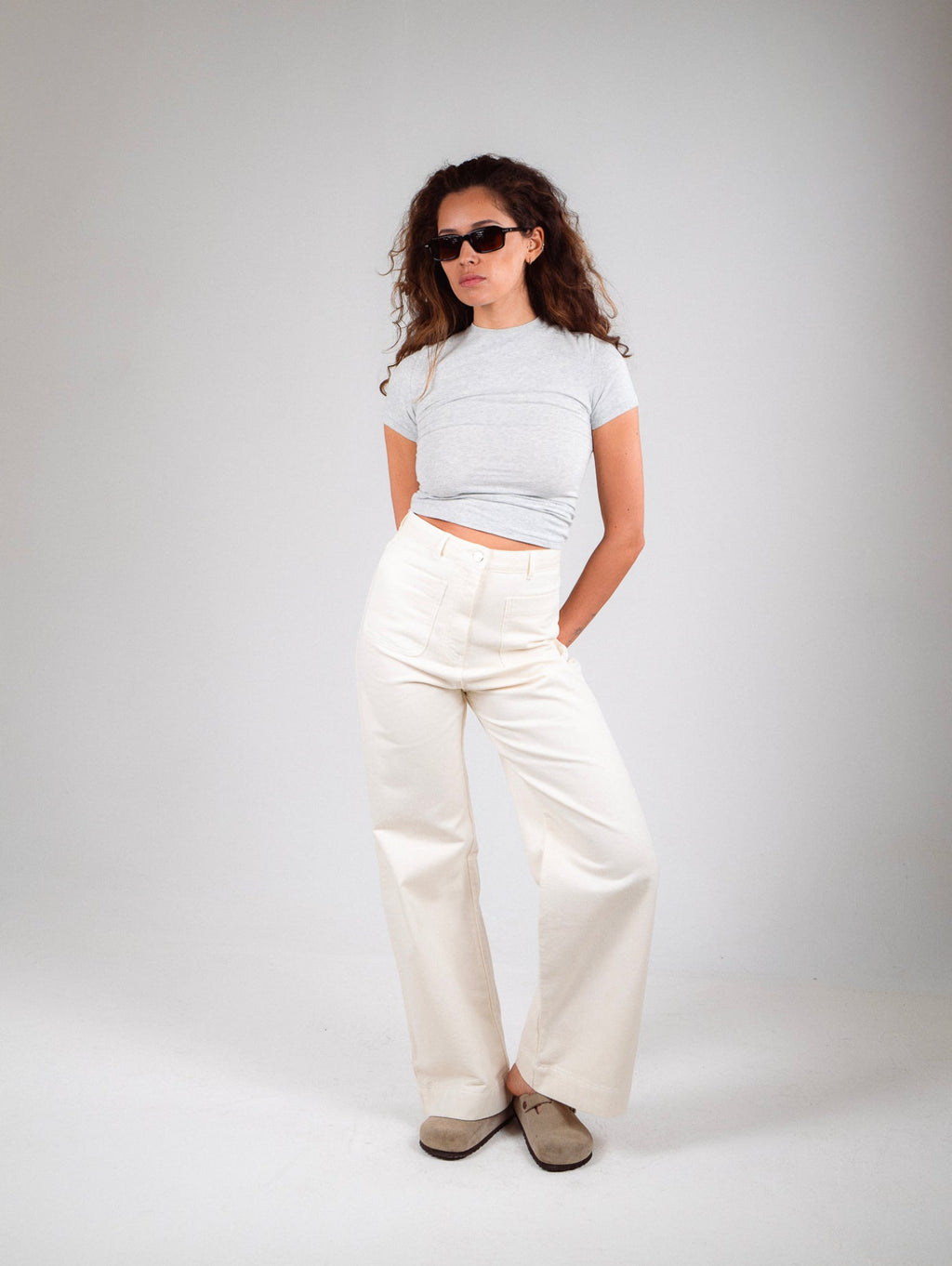 Pantalon Jane Toile Écru