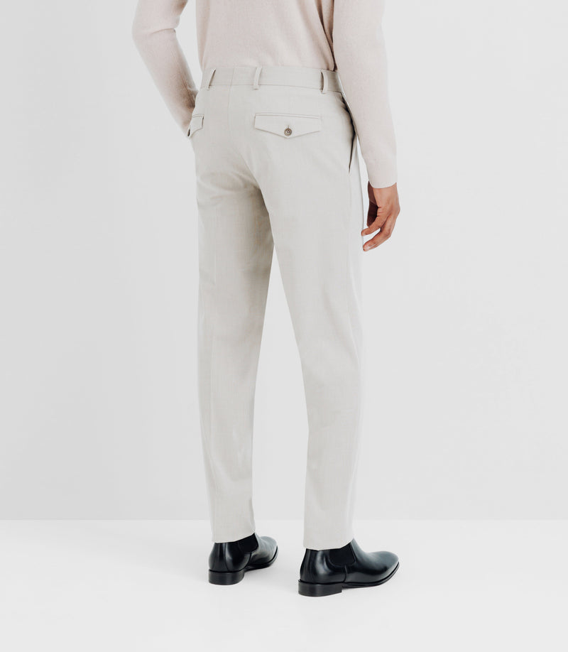 Pantalon Ville Ajusté Beige