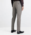 Pantalon Ville Avec Carreaux Marron