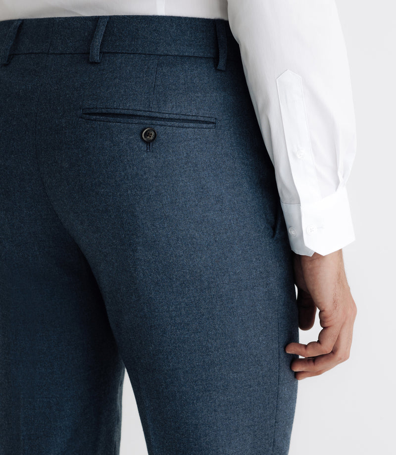 Pantalon ville en flanelle bleu - IZAC