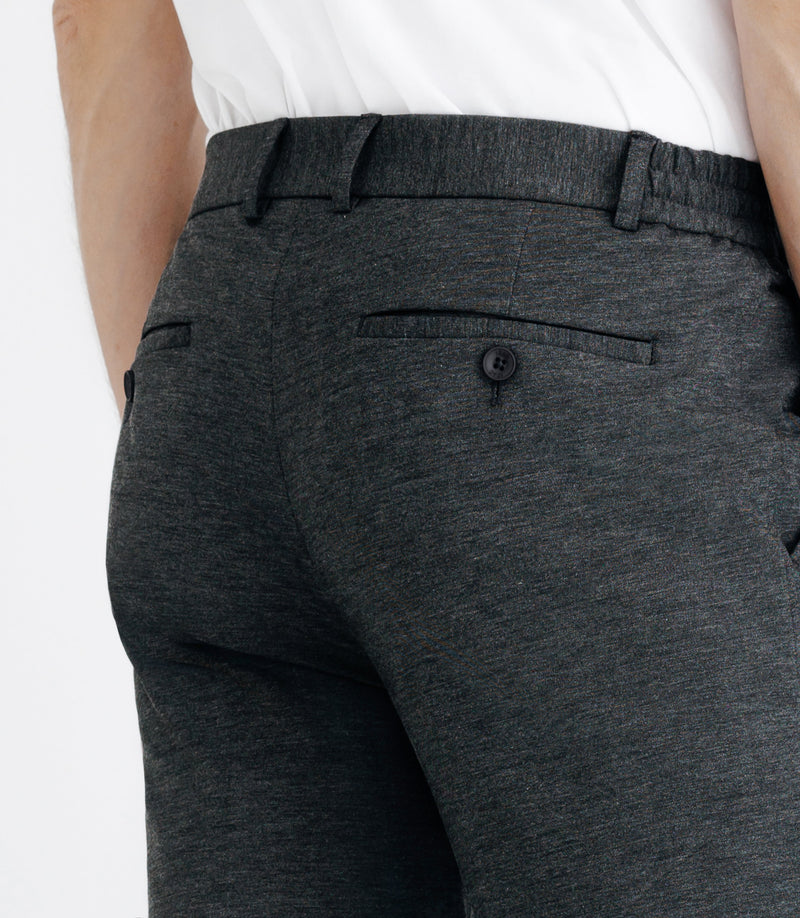 Pantalon Ville En Maille Gris