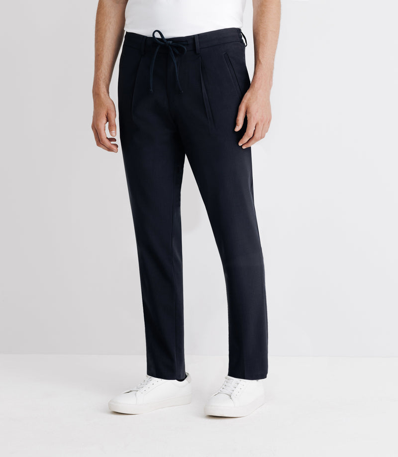 Pantalon ville avec cordon marine - IZAC