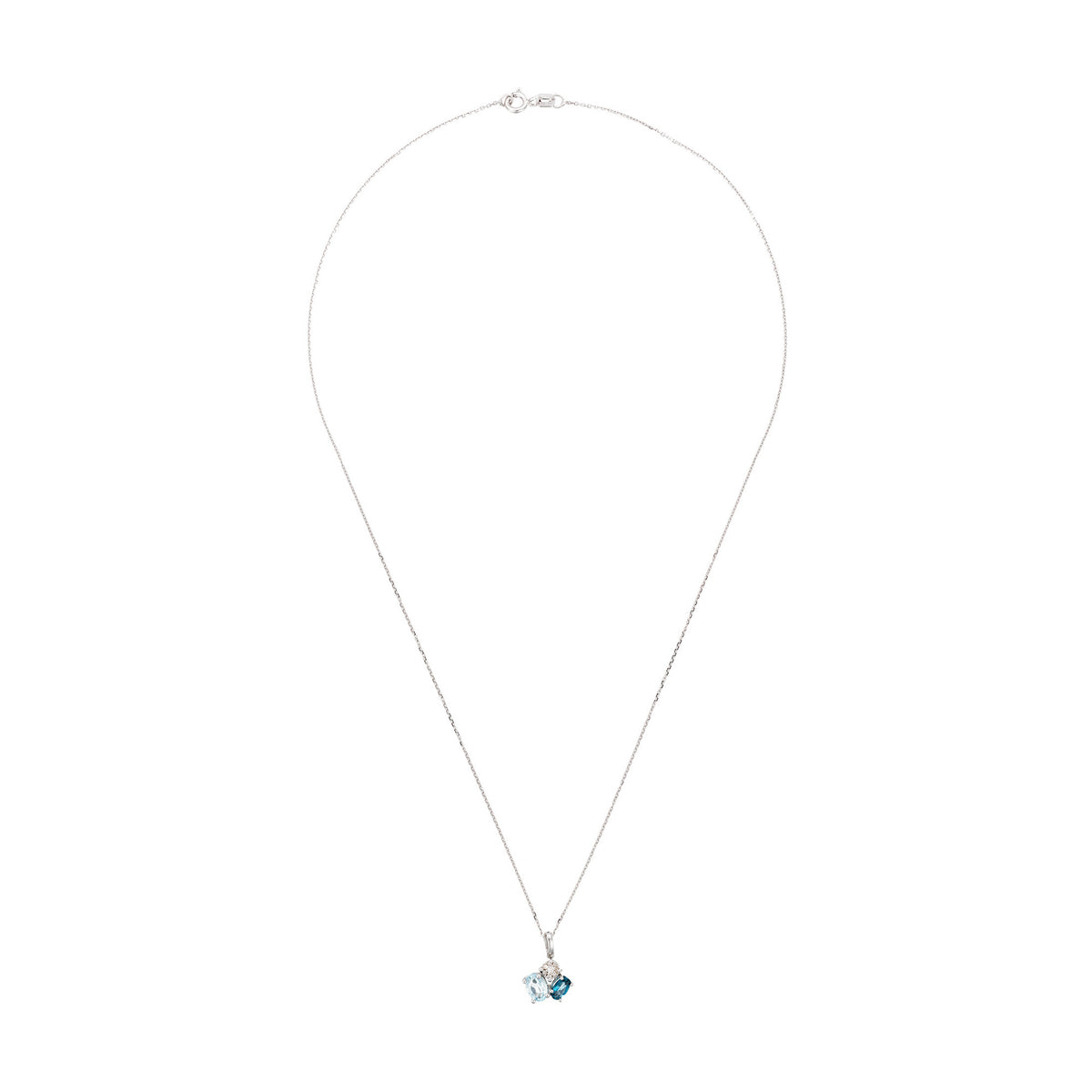 Pendentif "D'Ici & D'Ailleurs" D0,05/8, London Bt0,47/1 & Bt 0,7/1 - Or Blanc 375/1000
