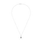 "Océane" Pendant, D0,09/26 & Sapphire 0,30/1 - 375/1000 White Gold